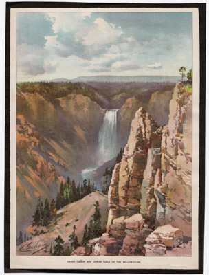 Grand Canon and Lower Falls of the Yellowstone